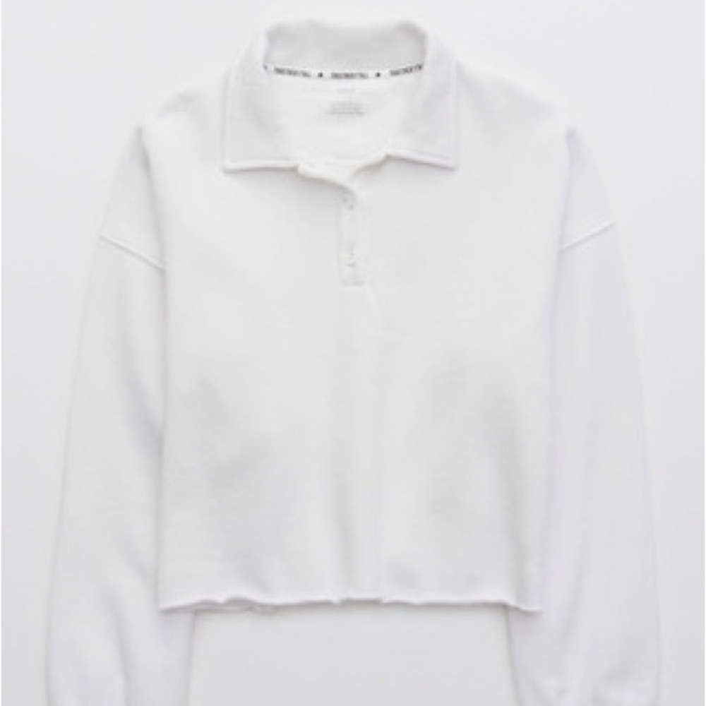 Aerie Cropped Polo Shirt